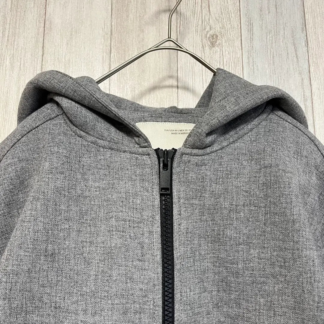 [ZARA] STUDIONICHOLSON Long Sleeve Hoodie Lace-up Gray