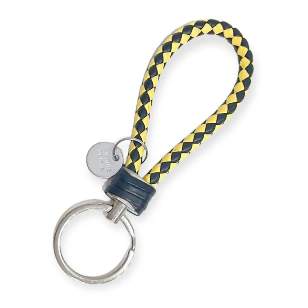 Keychain Keyring Braided Strap Strap Black Yellow