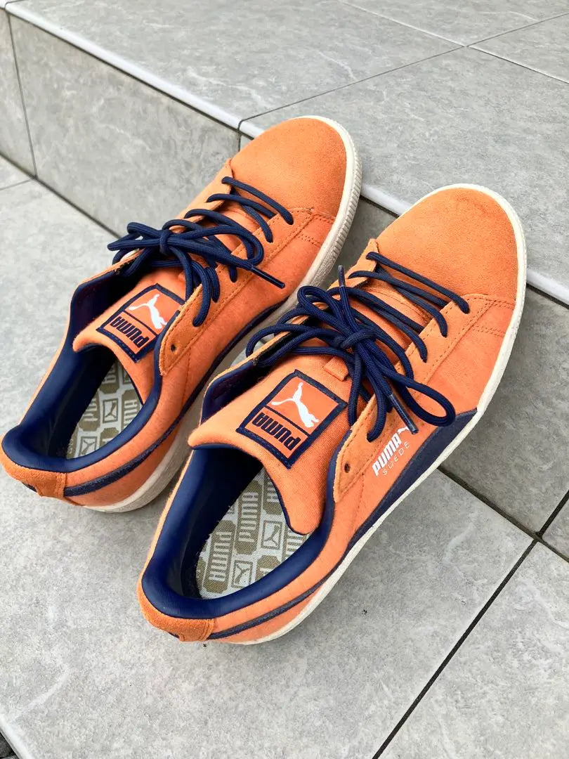 PUMA Orange Suede Sneakers 26.0cm