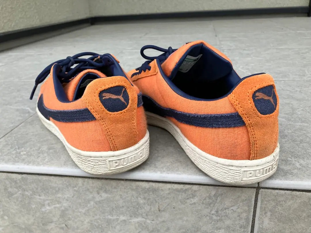 PUMA Orange Suede Sneakers 26.0cm