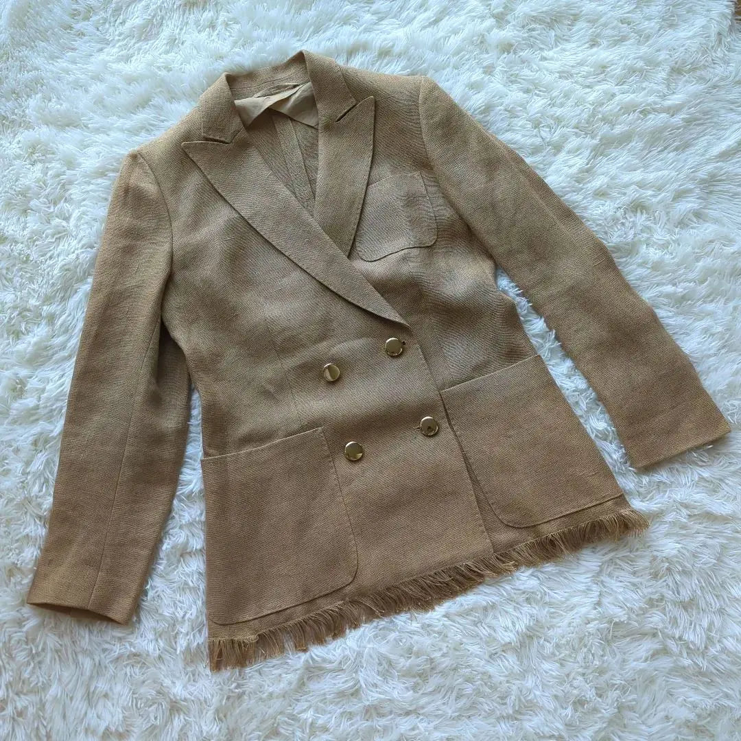 Modelo reciente Max Mara MAX MARA Chaqueta de lino entallada M