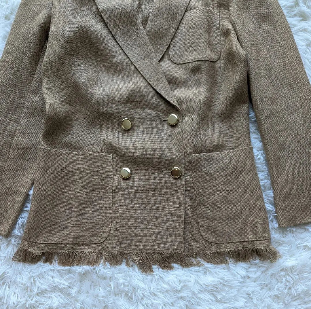 Modelo reciente Max Mara MAX MARA Chaqueta de lino entallada M