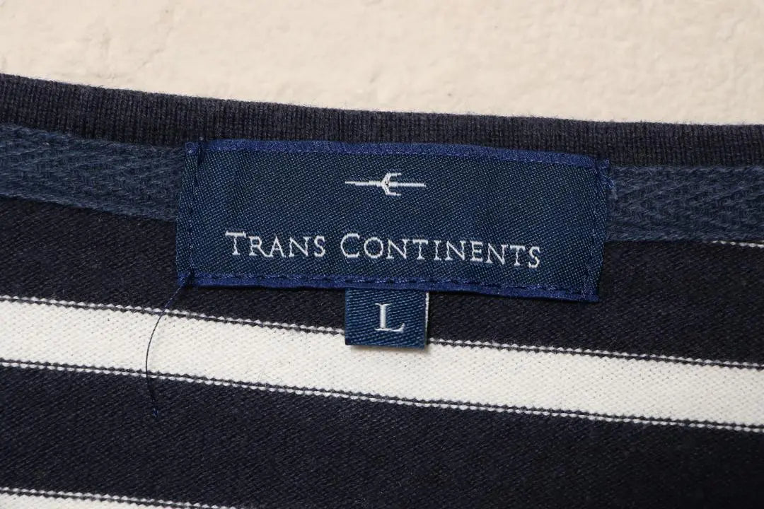 TRANS CONTINENTS Camiseta de manga larga para hombre cortada y cosida L