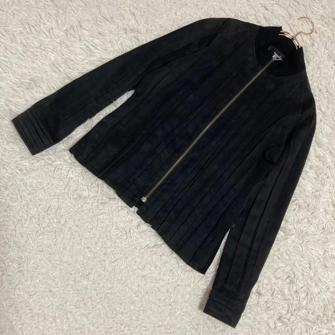 ISSEY MIYAKE Blouson Black M 2 Pleated Stylish