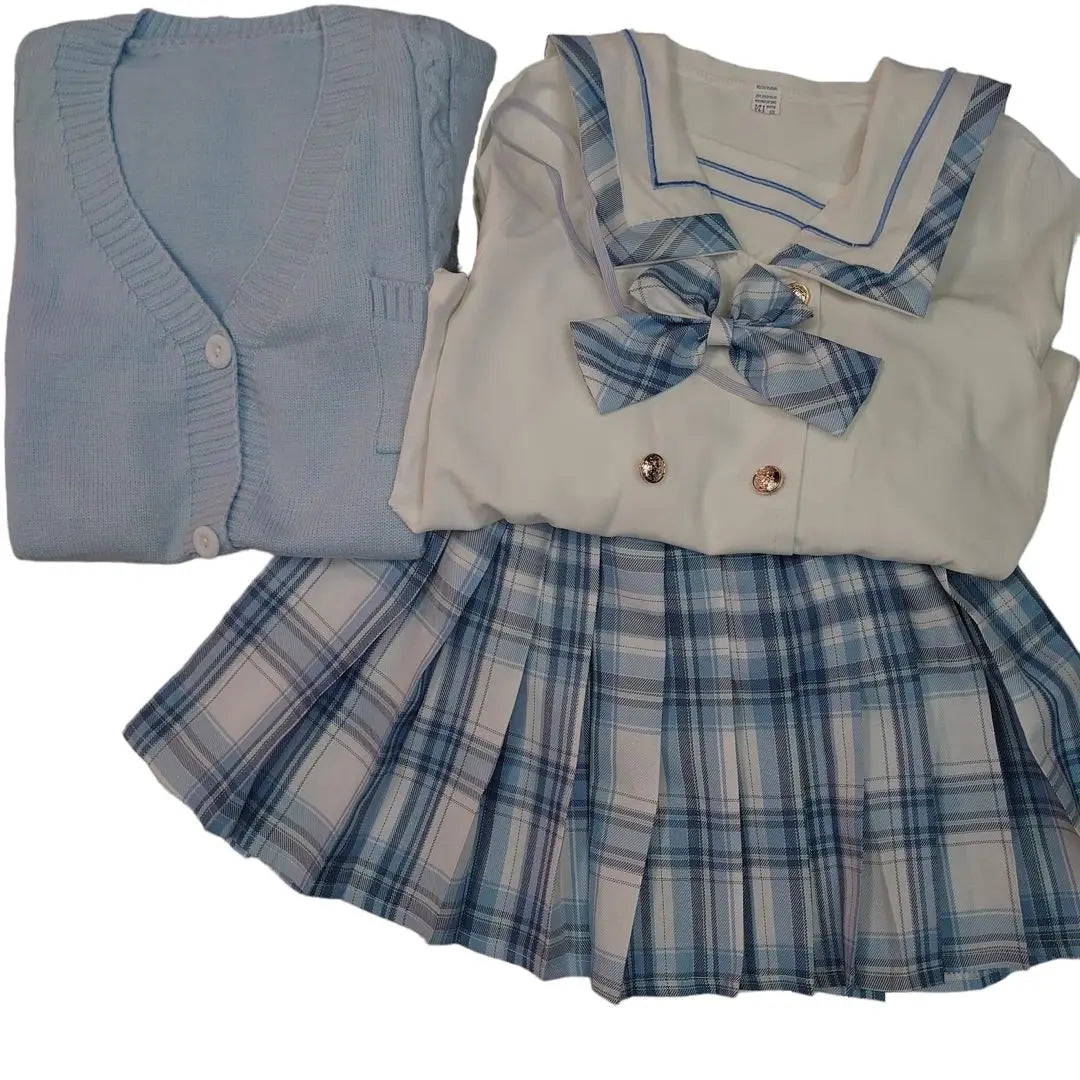 Entrance ceremony graduation ceremony female high school uniform JK light blue 4 -piece set 170 | 入学式 卒業式 女子高生 制服 JK 水色 4点セット 170