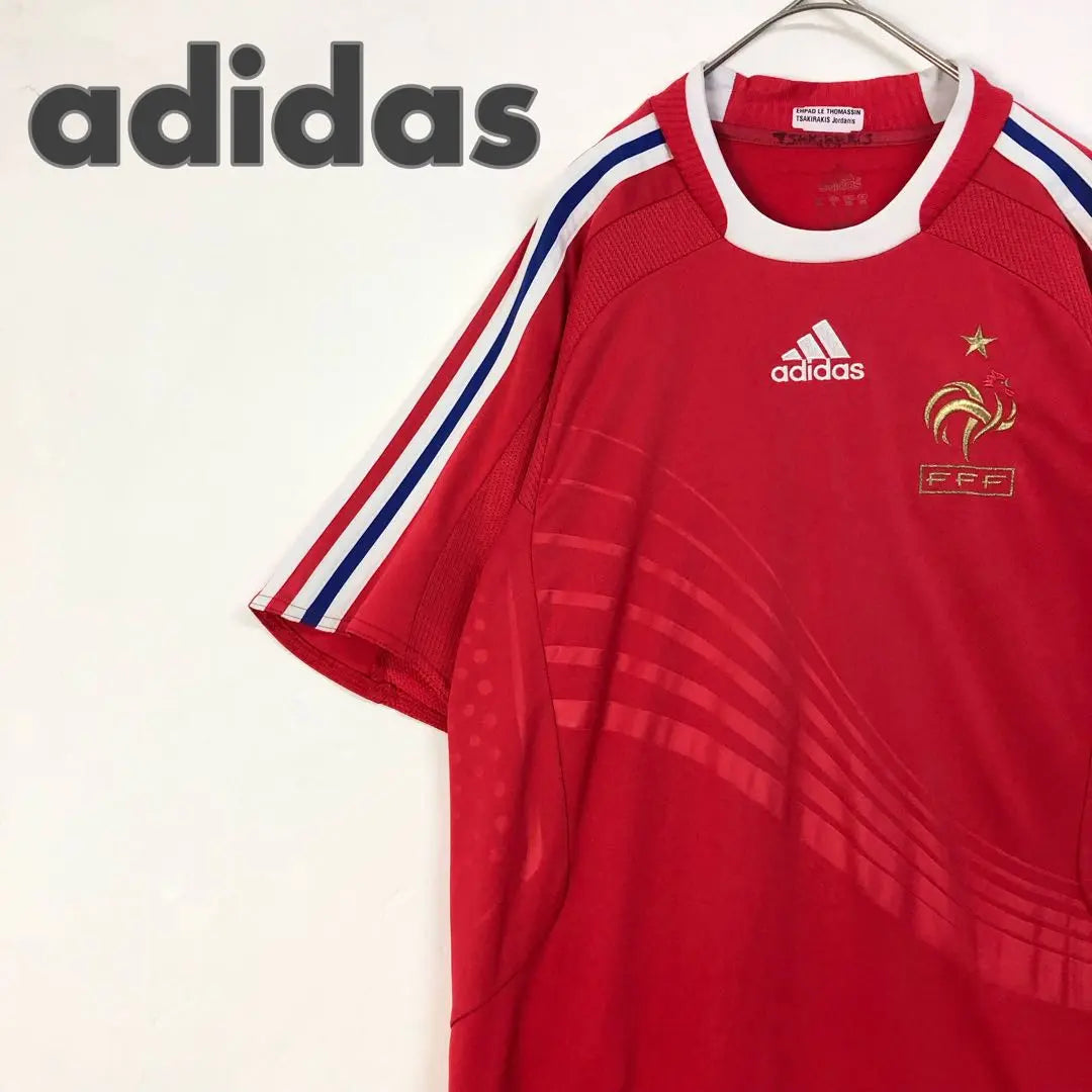 2891 Camiseta de fútbol de Francia con logotipo bordado en rojo