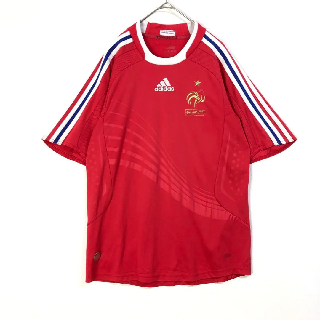 2891 Camiseta de fútbol de Francia con logotipo bordado en rojo