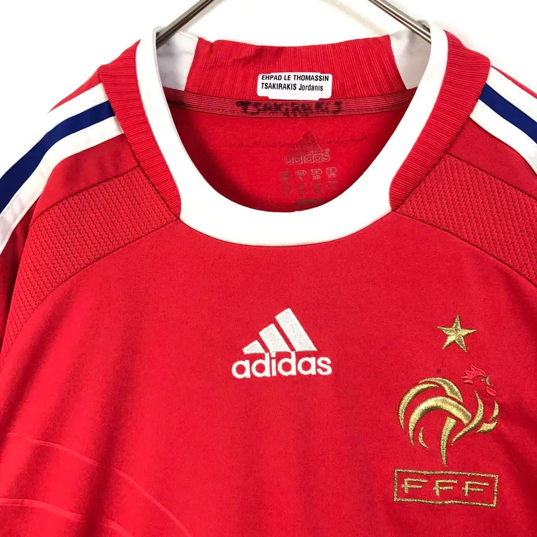 2891 Camiseta de fútbol de Francia con logotipo bordado en rojo