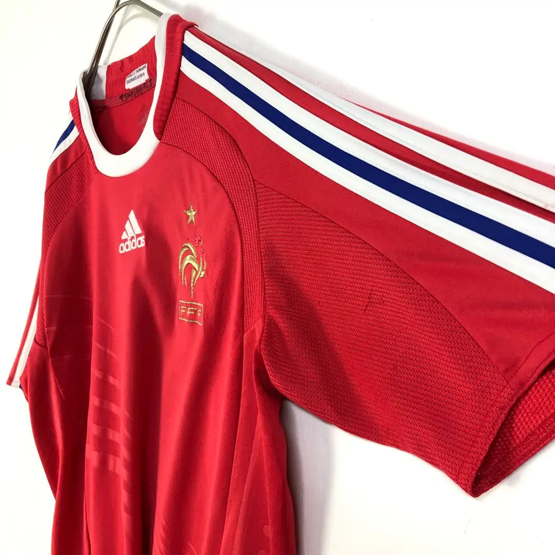 2891 Camiseta de fútbol de Francia con logotipo bordado en rojo