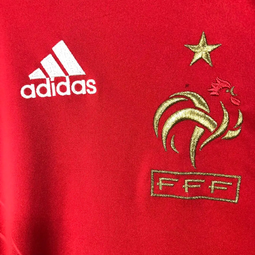 2891 Camiseta de fútbol de Francia con logotipo bordado en rojo