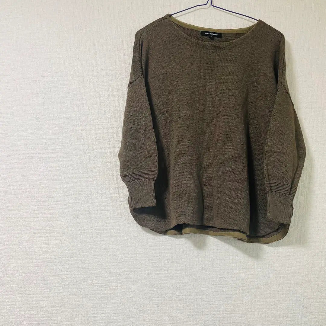 Lautre Amont Laut Rare Mon Tops Knit Sweater Khaki | LAUTRE AMONT ロートレアモン トップス ニット セーター カーキ