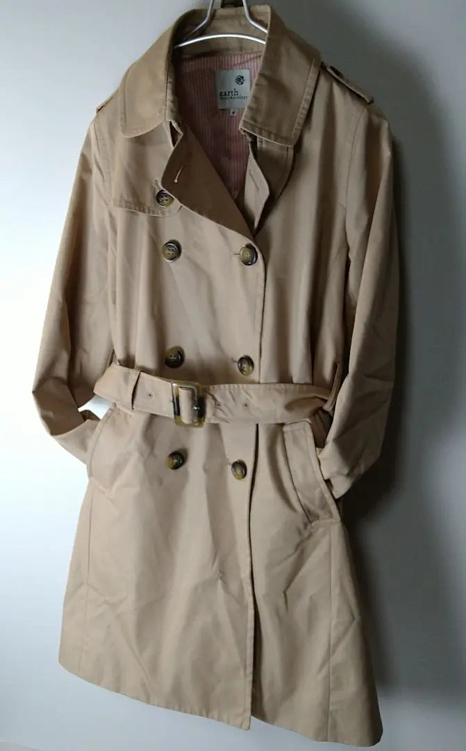 EARTH M&E Cotton Trench Coat Spring M Size