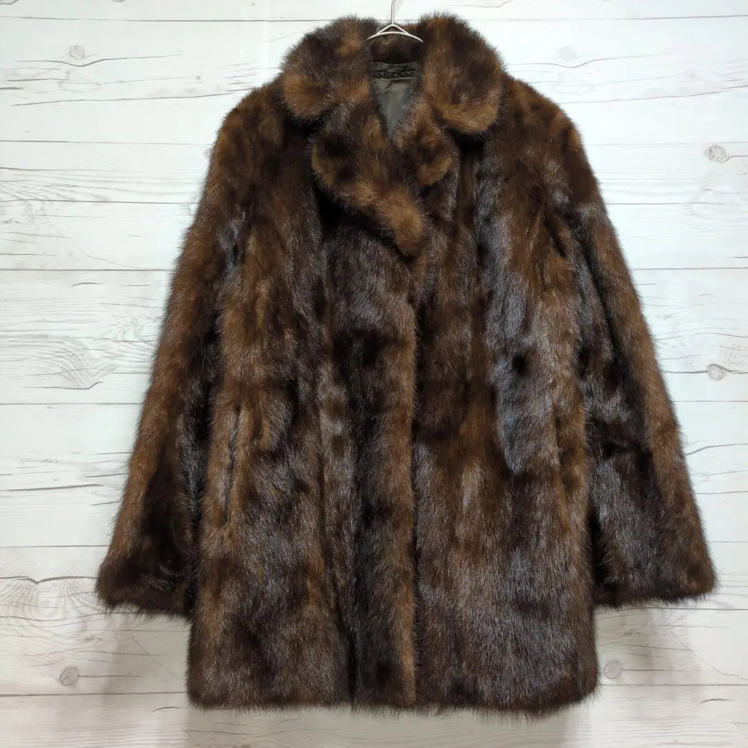 ✨ Beautiful goods ✨ Mink coat main fur real fur coat Glossy and high quality dark brown brown