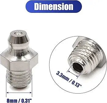 ⭐️Grease Nipple Fitting Stainless Steel Straight Motorcycle