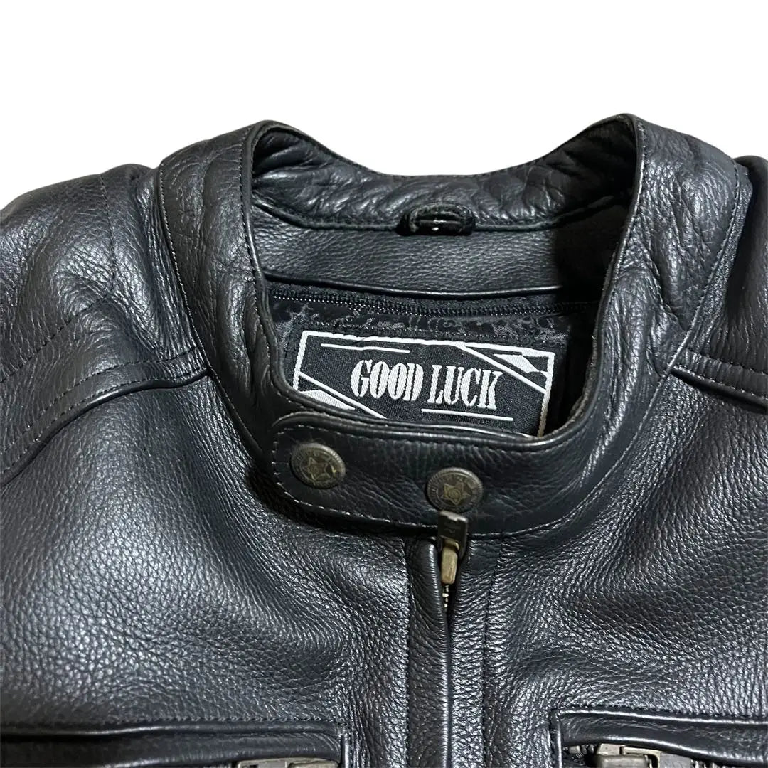 GHOST RIDER Single Rider Cowhide Leather with Pads L Size | GHOST RIDER シングルライダース カウハイドレザー パット有 Lサイズ