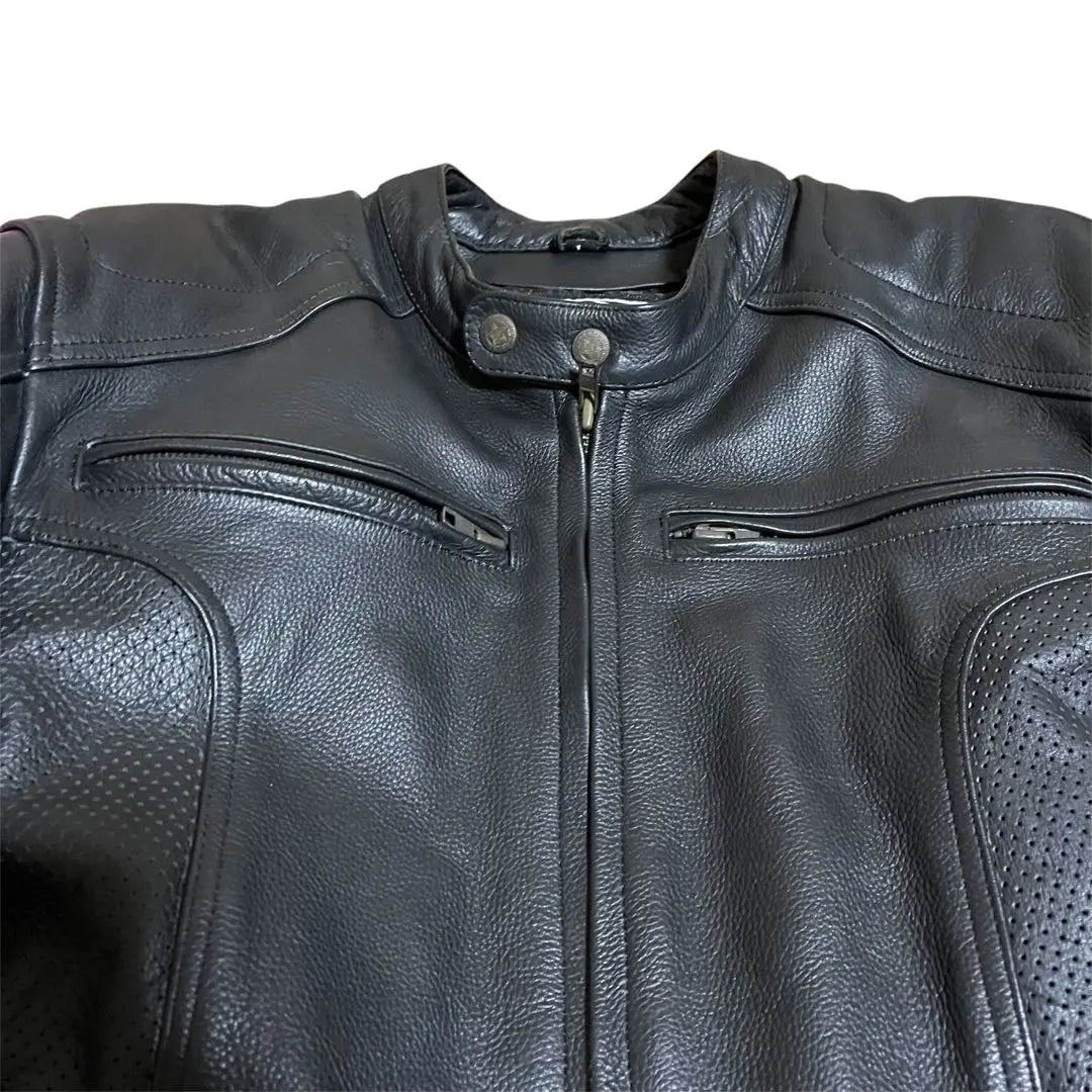 GHOST RIDER Single Rider Cowhide Leather with Pads L Size | GHOST RIDER シングルライダース カウハイドレザー パット有 Lサイズ