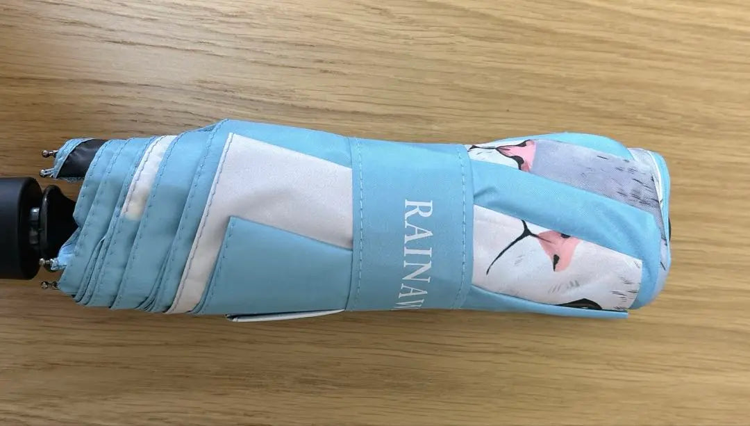 ★RAINA folding umbrella cat design blue