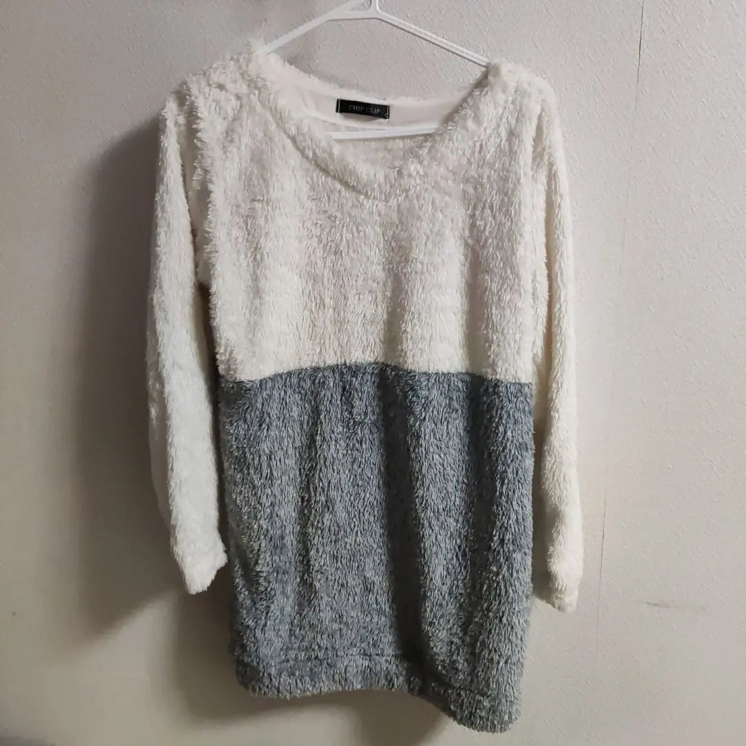 CHIP CLIP Bicolor V -neck Long Sleeve Sweater M size | CHIP CLIP バイカラー Vネック 長袖セーター　Ｍサイズ