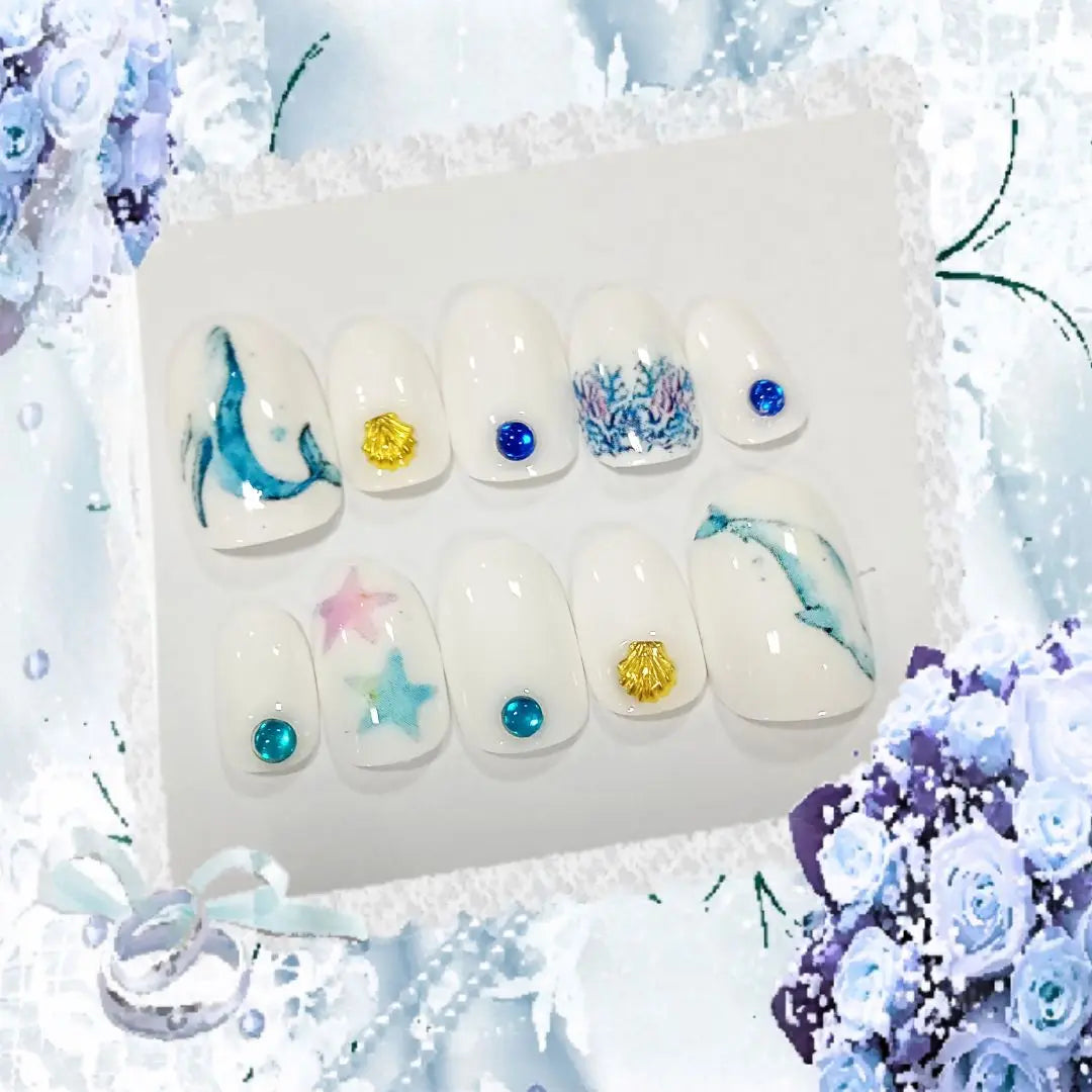 [Resale] No. 432-5 Choose from sea set nails - all sizes available at great value! Design choices