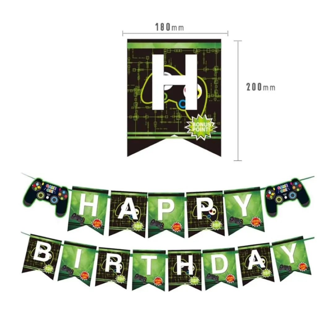 birthday decoration party set kids boy balloon game green black