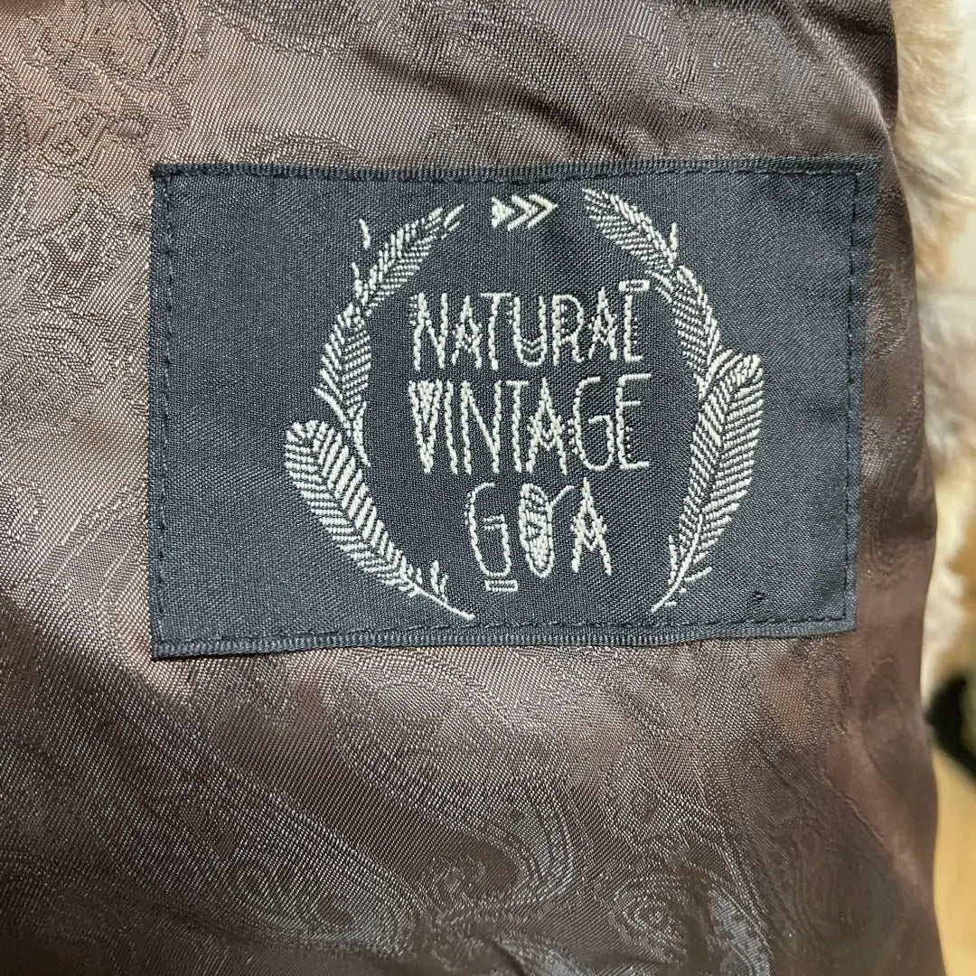 Chaleco de piel GOA Y2K vintage natural en muy buen estado de 70 pulgadas