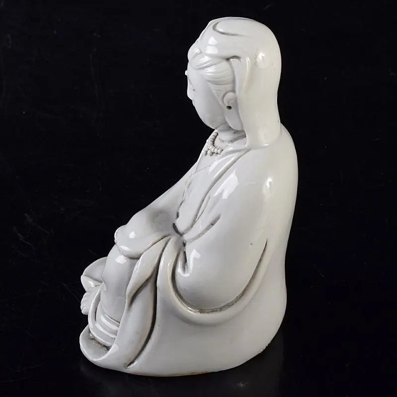 China Dehua Kiln White Porcelain Guanyin Statue Buddha Statue V R8485