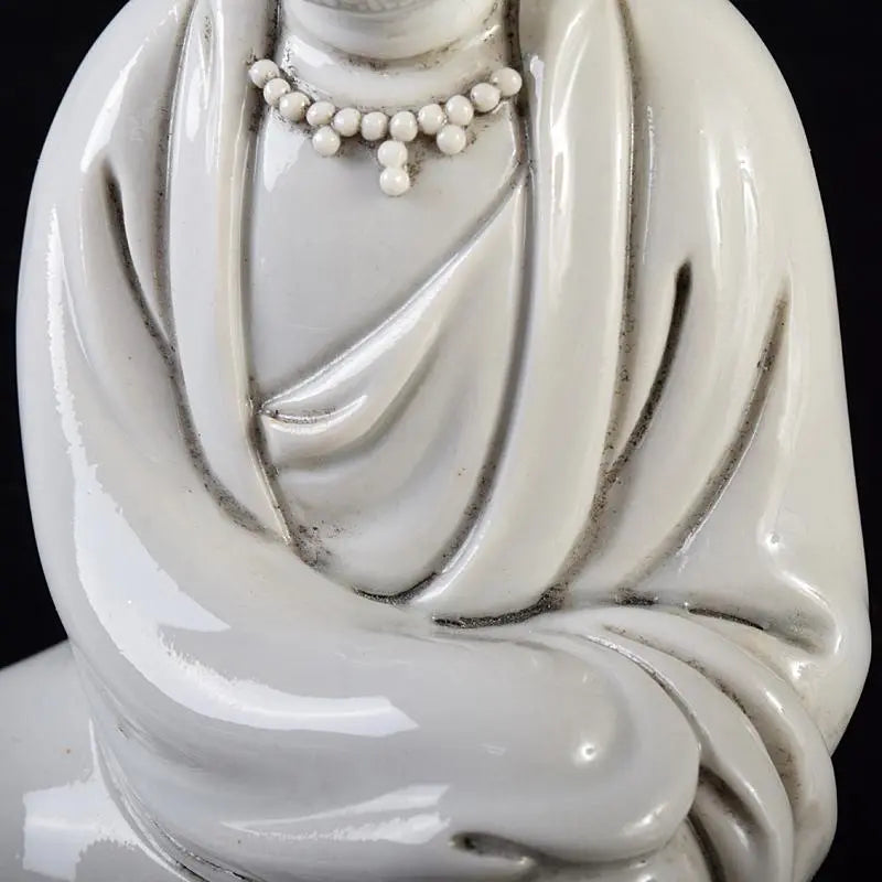 China Dehua Kiln White Porcelain Guanyin Statue Buddha Statue V R8485