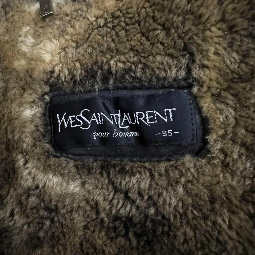 Vintage clothing [YSL Yves Saint Laurent genuine leather lamb leather sheepskin jacket] about L men's