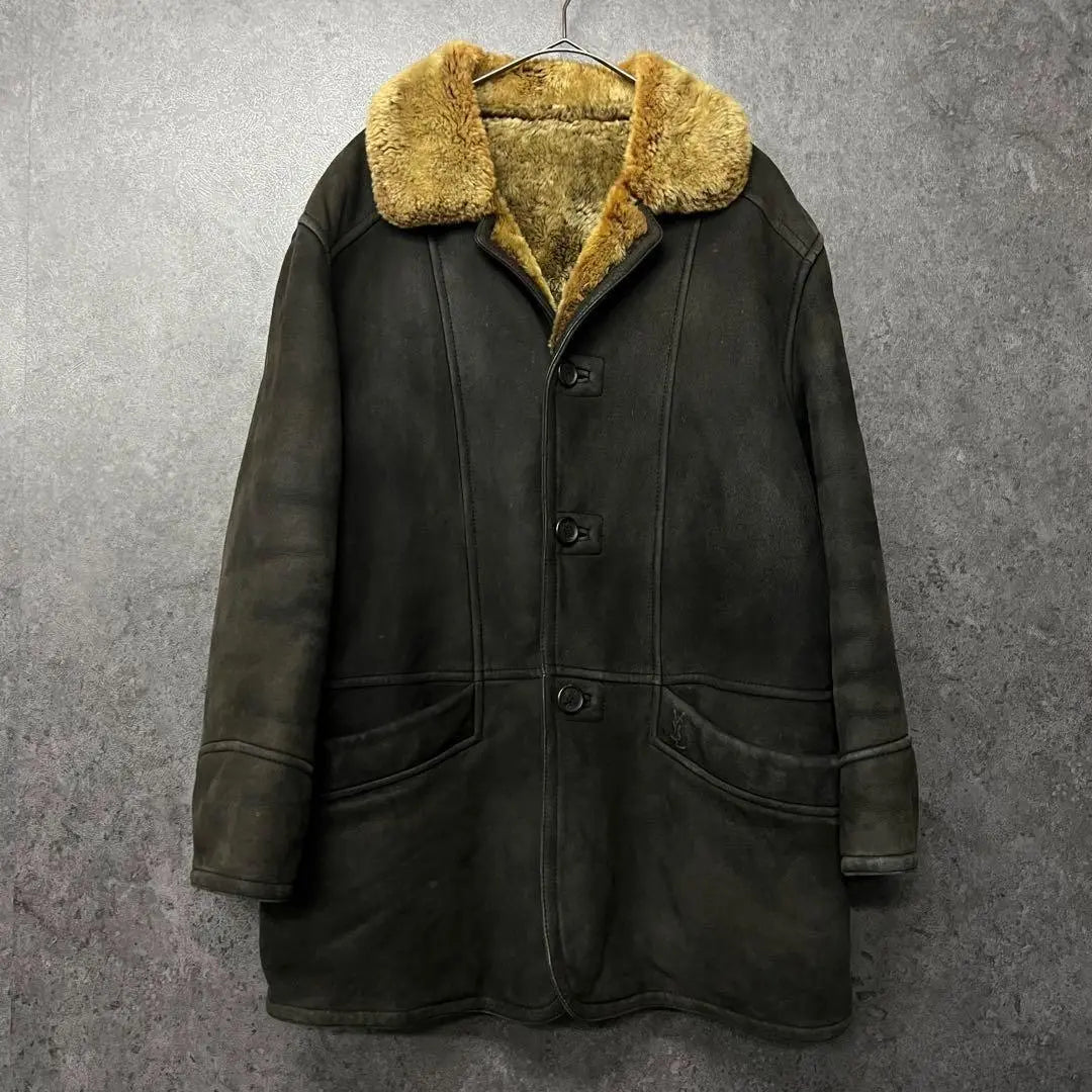 Vintage clothing [YSL Yves Saint Laurent genuine leather lamb leather sheepskin jacket] about L men's