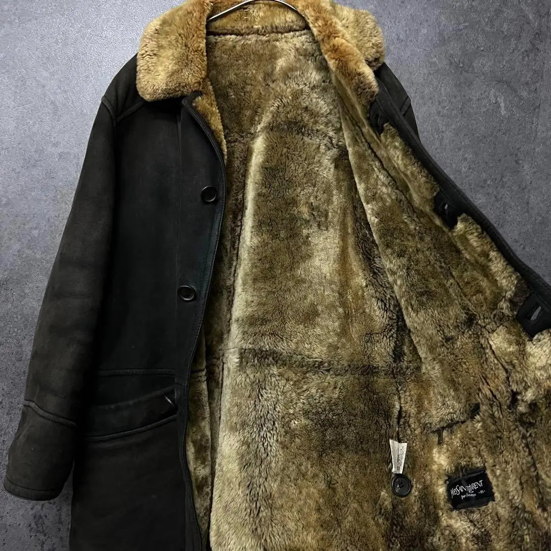 Vintage clothing [YSL Yves Saint Laurent genuine leather lamb leather sheepskin jacket] about L men's