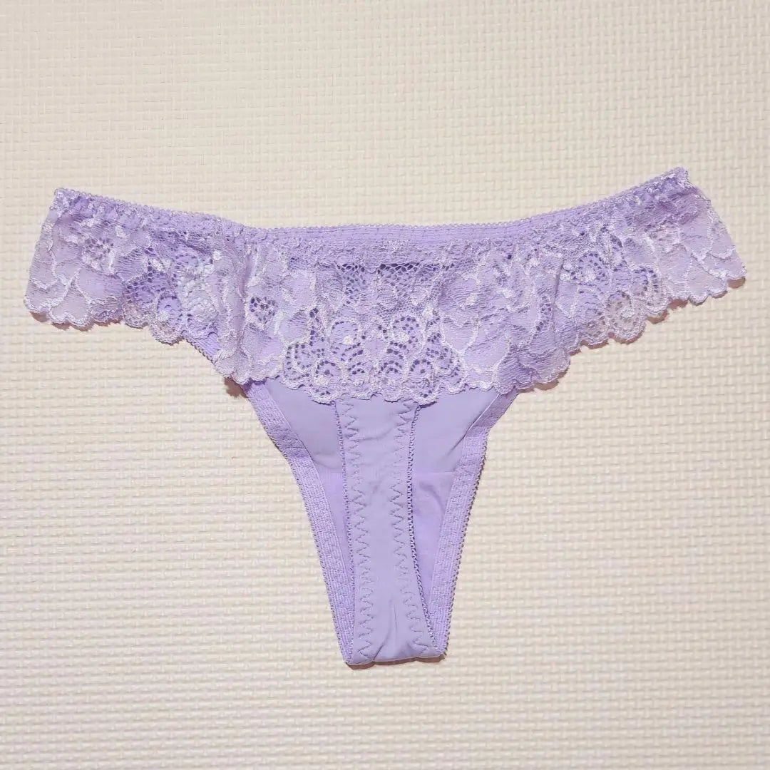 [Aimerfeel] Lace lift T-back shorts purple M