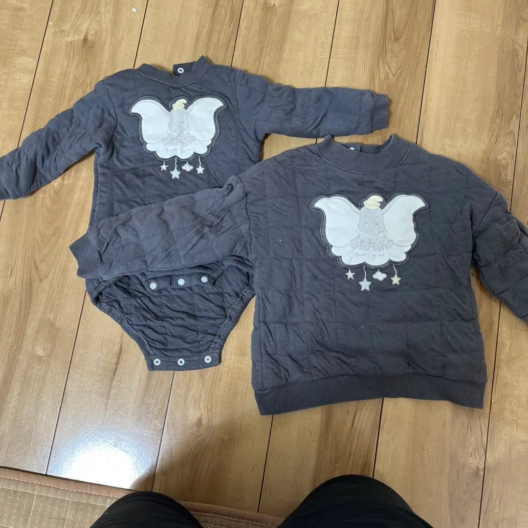 Conjunto de 2 piezas de mameluco con diseño de Dumbo