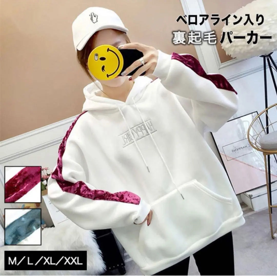 ✨️Popular Items✨️ Parka Velor Pullover Sporty Autumn/Winter Fleece Lining Korean