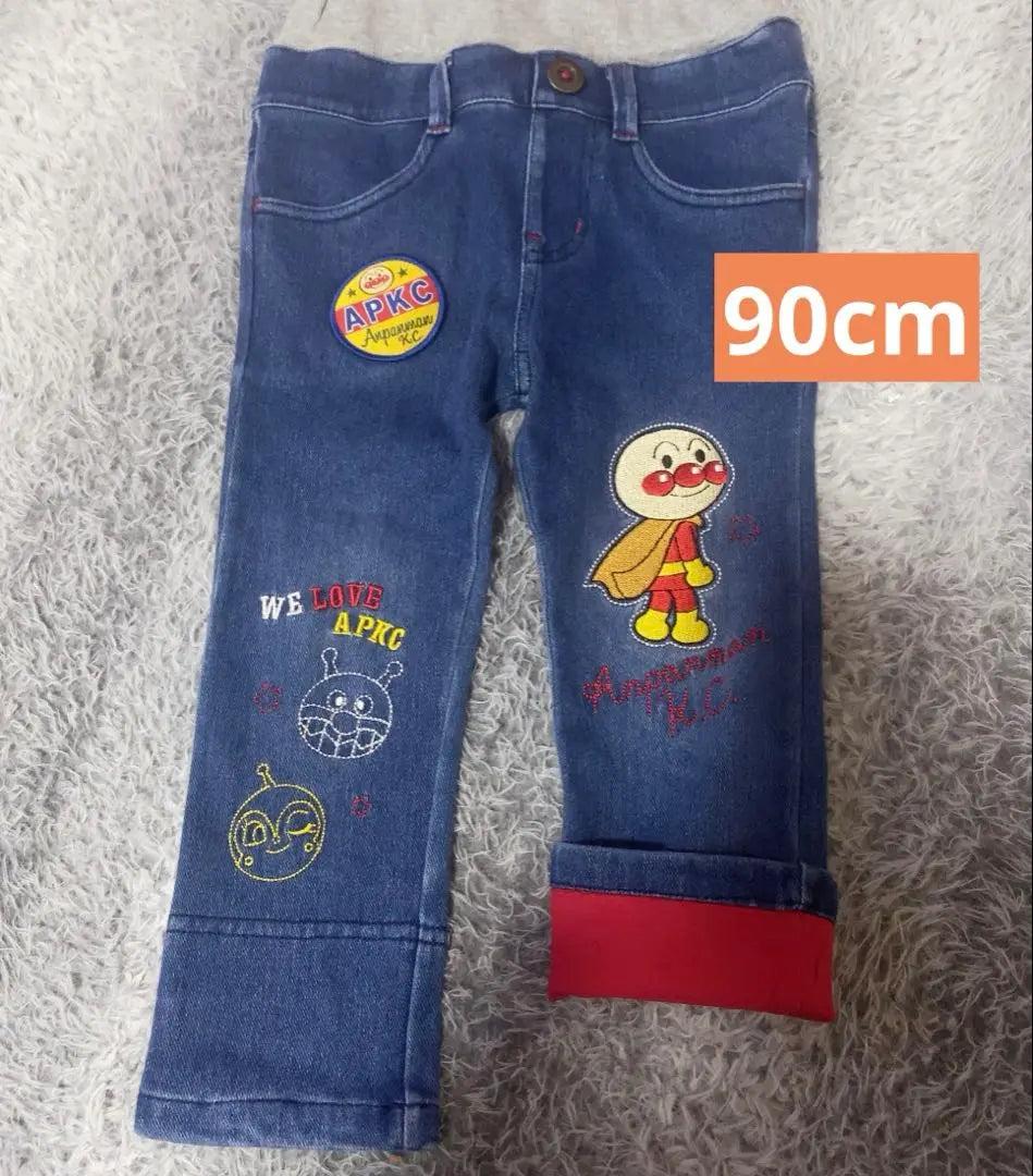 APKC Pantalones vaqueros de hombre Anpan de 90 cm | APKC 90cm アンパンマン デニムパンツ