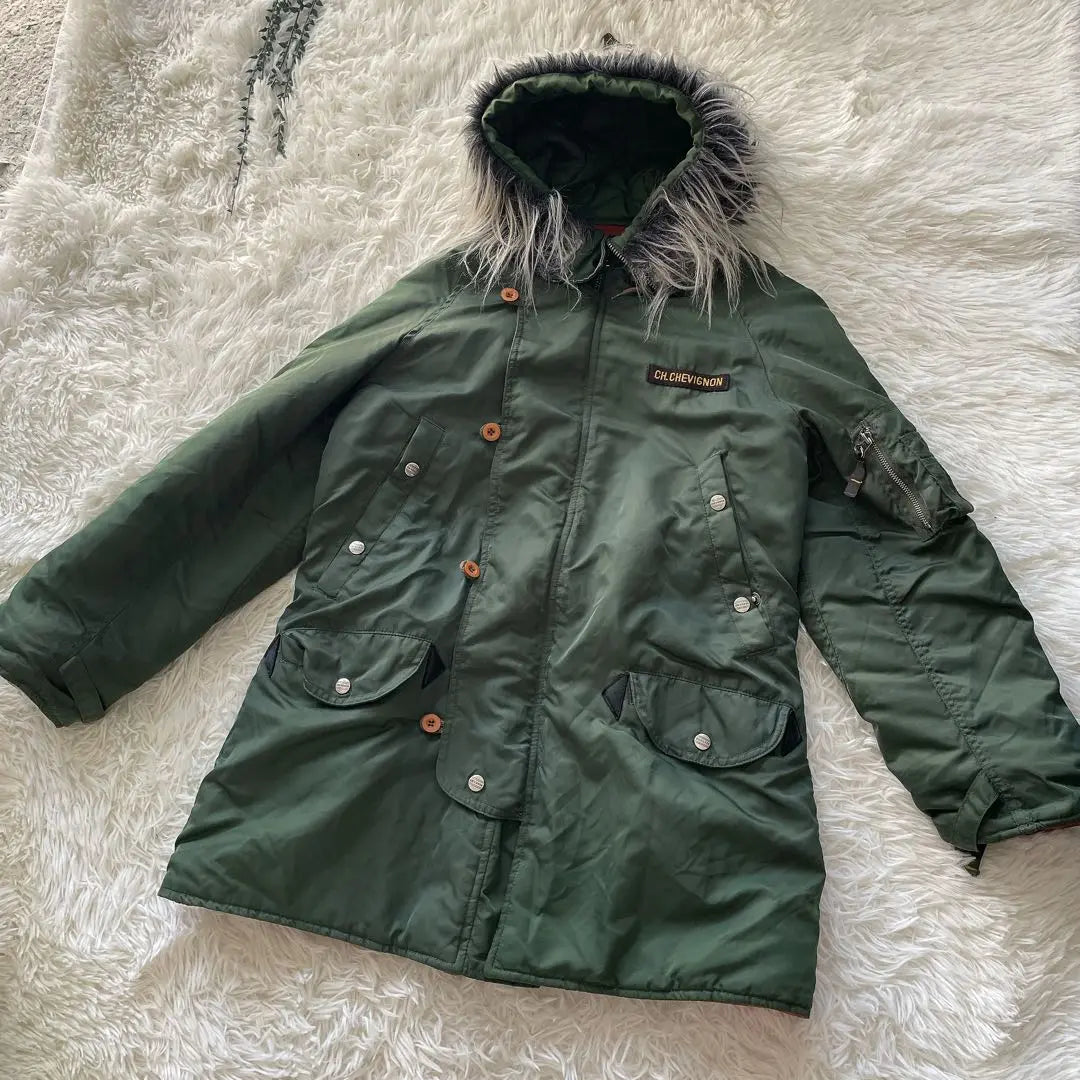 Men's Military Jacket M with Chevinion Hood Vintage