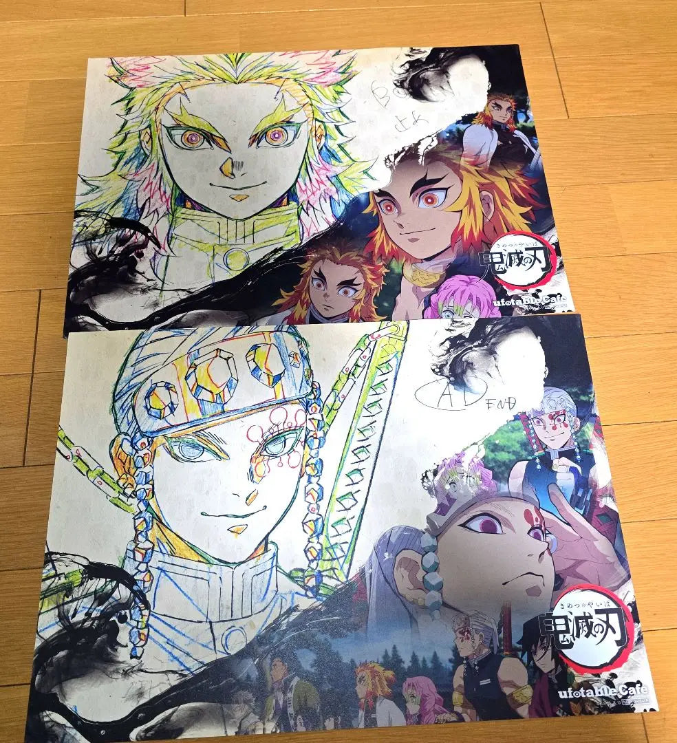 [Demon Slayer] [Collaboration Cafe Limited Edition] Original Art Style Illustration Set