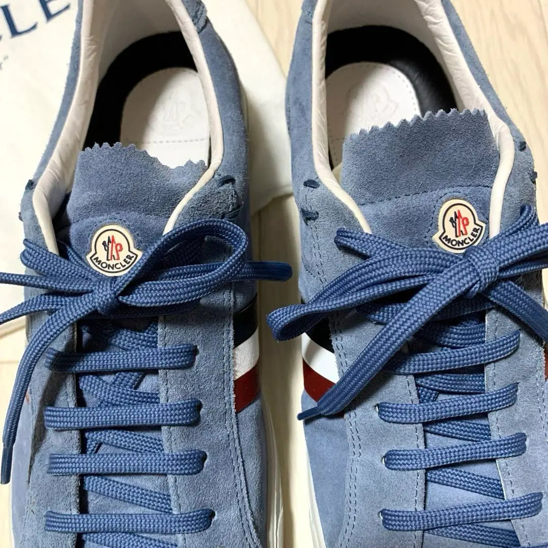 Zapatillas Moncler Hombre 42 Swede Azul como nuevas | 新品同様 モンクレール メンズ スニーカー 42 スウェード ブルー