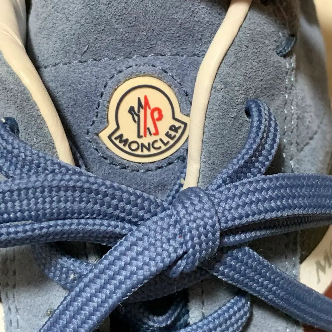 Zapatillas Moncler Hombre 42 Swede Azul como nuevas | 新品同様 モンクレール メンズ スニーカー 42 スウェード ブルー