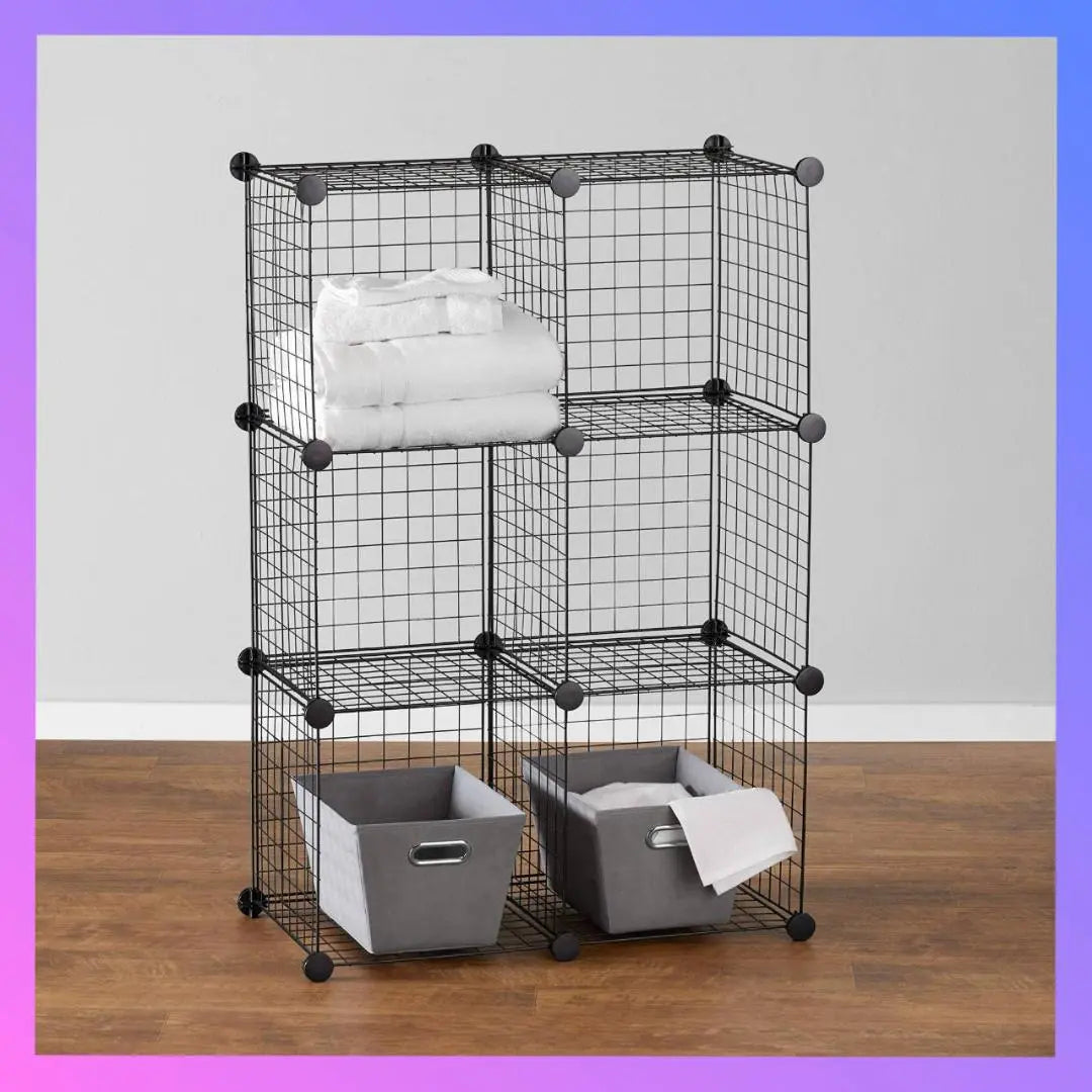 ★Connected type wire storage cube storage shelf rack