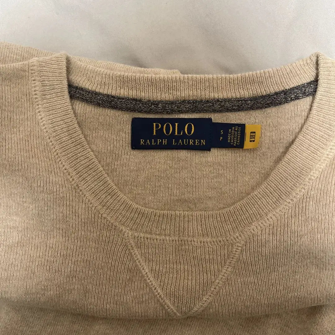 [Very popular color] Ralph Lauren ♡ Sweat knit top Sand beige