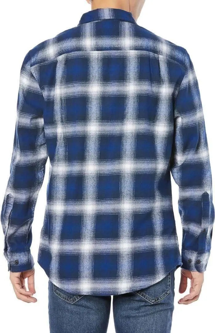 ⭐️New⭐️ Checked shirt M blue blue white long sleeve men's topwear