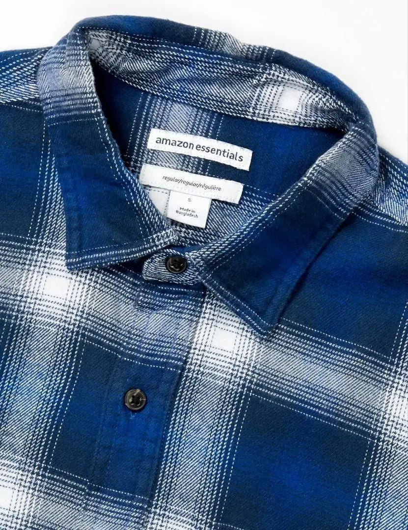 ⭐️New⭐️ Checked shirt M blue blue white long sleeve men's topwear