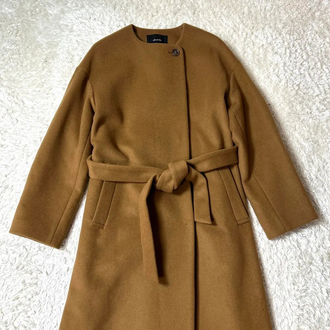 [Extremely beautiful] Allureville no collar long coat Belted M