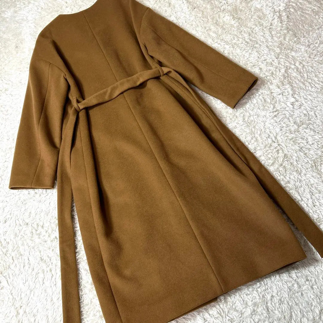 [Extremely beautiful] Allureville no collar long coat Belted M