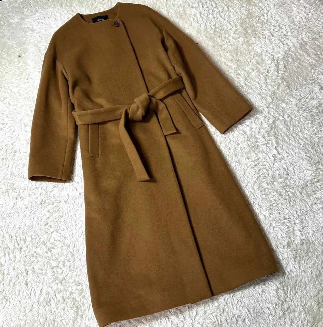 [Extremely beautiful] Allureville no collar long coat Belted M