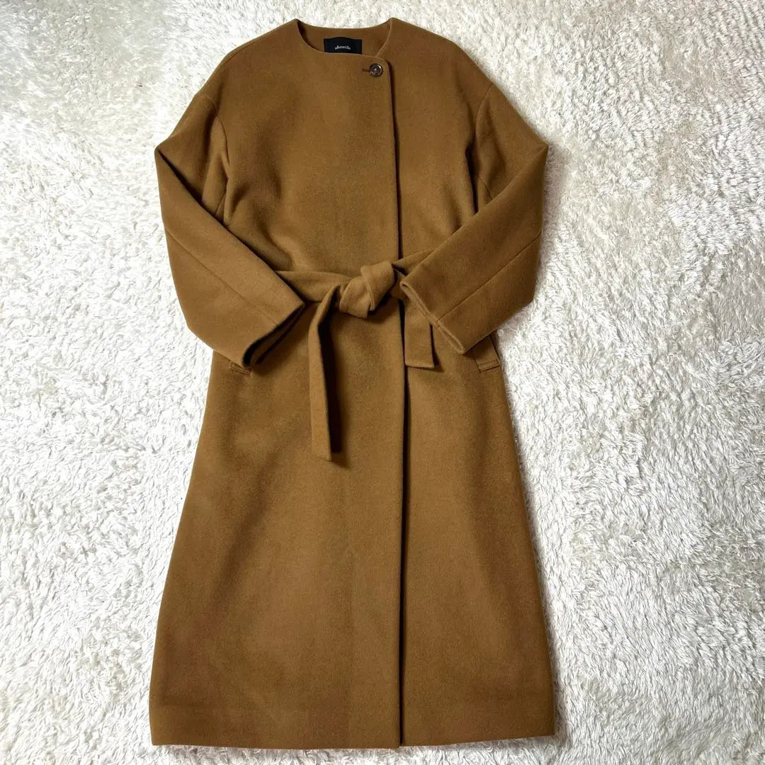 [Extremely beautiful] Allureville no collar long coat Belted M