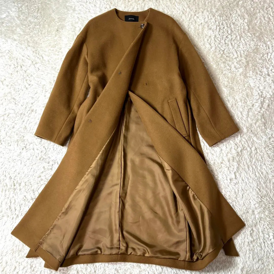 [Extremely beautiful] Allureville no collar long coat Belted M