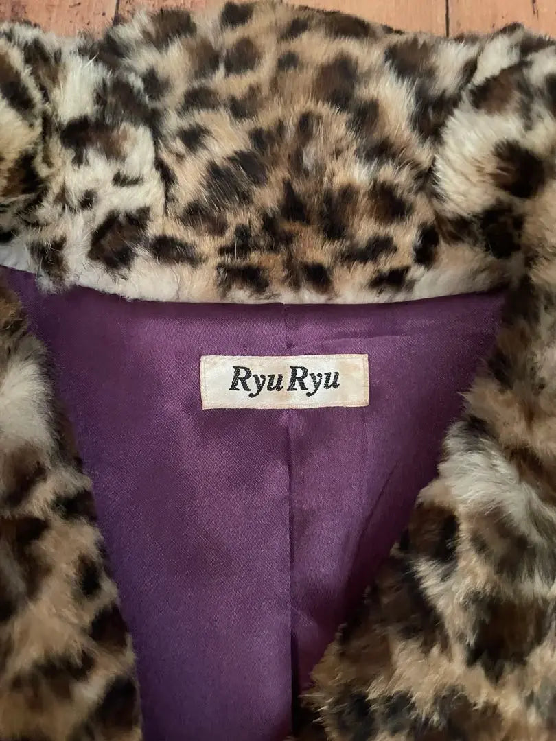 RyuRyu leopard fur jacket