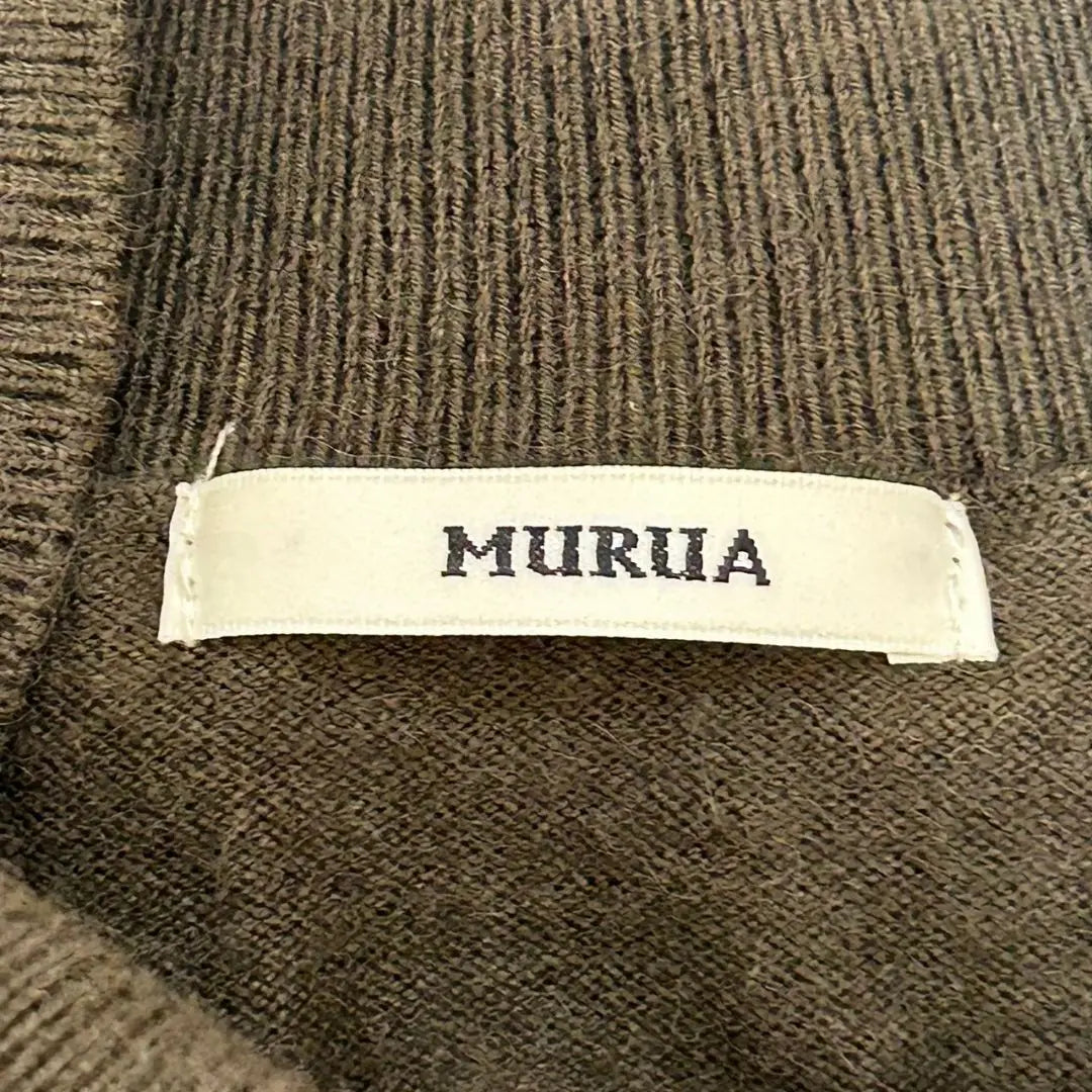 [MURUA] Vestido de punto manga corta talla F color caqui