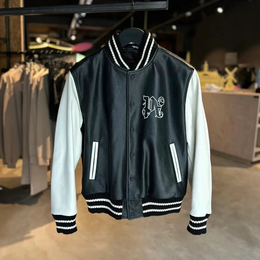 [New unused] YZERR Wear Leather Palm Angels Bomber Jacket | 【新品未使用】YZERR着用 レザー パームエンジェルス ボンバージャケット